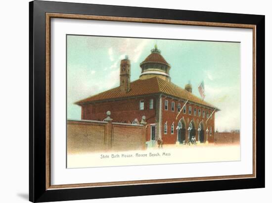 State Bath House, Revere Beach, Mass.-null-Framed Art Print