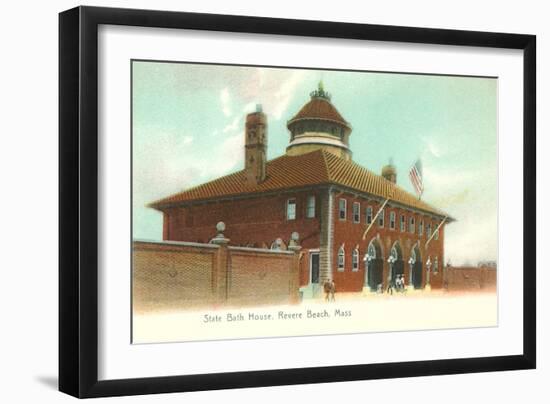 State Bath House, Revere Beach, Mass.-null-Framed Art Print