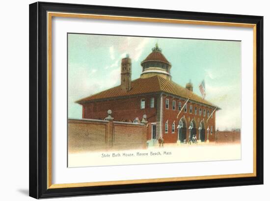 State Bath House, Revere Beach, Mass.-null-Framed Art Print