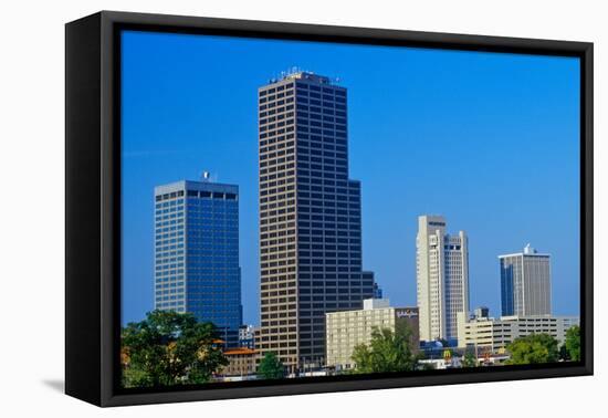 State capital and skyline in Little Rock, Arkansas-null-Framed Premier Image Canvas