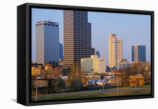 State capital and skyline in Little Rock, Arkansas-null-Framed Premier Image Canvas