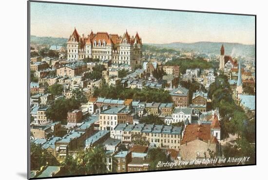 State Capitol and City, Albany, New York-null-Mounted Art Print