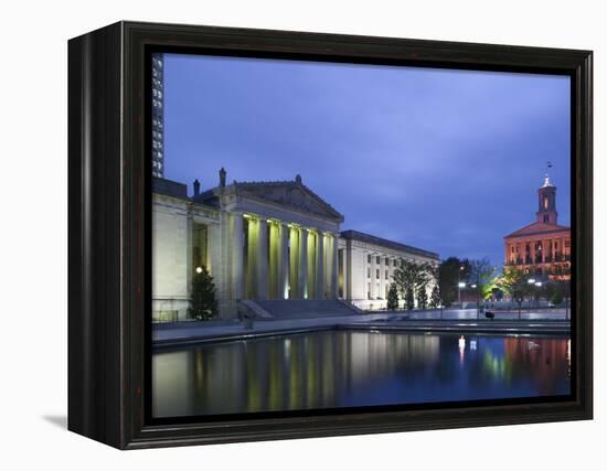 State Capitol and War Memorial Auditorium, Nashville, Tennessee, USA-Walter Bibikow-Framed Premier Image Canvas