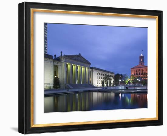 State Capitol and War Memorial Auditorium, Nashville, Tennessee, USA-Walter Bibikow-Framed Photographic Print