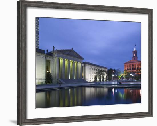 State Capitol and War Memorial Auditorium, Nashville, Tennessee, USA-Walter Bibikow-Framed Photographic Print