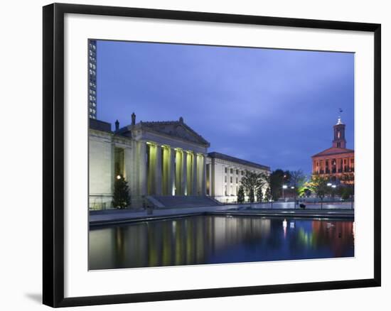 State Capitol and War Memorial Auditorium, Nashville, Tennessee, USA-Walter Bibikow-Framed Photographic Print