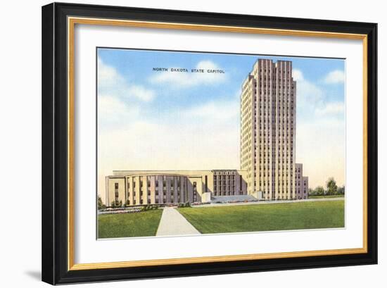 State Capitol, Bismarck, North Dakota-null-Framed Art Print