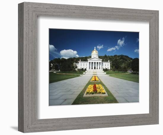 State Capitol Building, Montpelier, Vermont, USA-Walter Bibikow-Framed Photographic Print