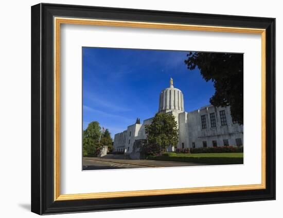 State Capitol Building, Salem, Oregon, USA-Rick A. Brown-Framed Photographic Print