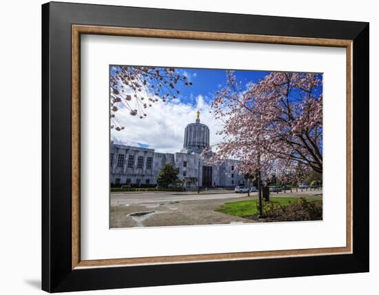 State Capitol Building, Salem, Oregon, USA-Rick A^ Brown-Framed Photographic Print