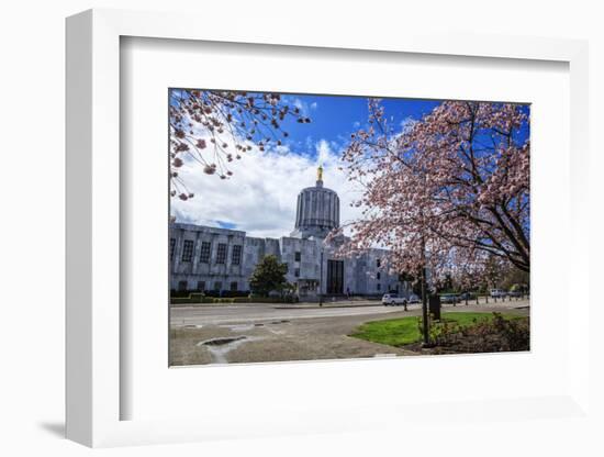 State Capitol Building, Salem, Oregon, USA-Rick A^ Brown-Framed Photographic Print