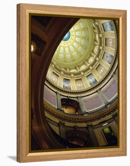 State Capitol, Lansing, Michigan, USA-null-Framed Premier Image Canvas