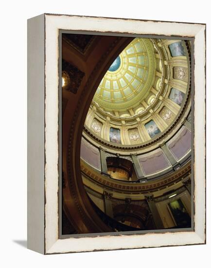 State Capitol, Lansing, Michigan, USA-null-Framed Premier Image Canvas