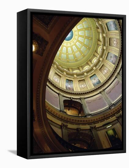 State Capitol, Lansing, Michigan, USA-null-Framed Premier Image Canvas