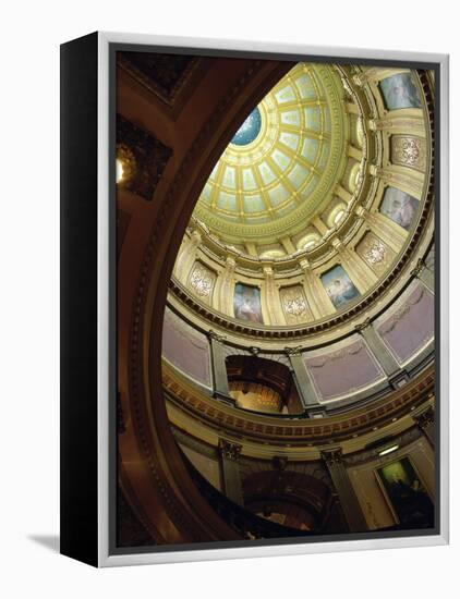 State Capitol, Lansing, Michigan, USA-null-Framed Premier Image Canvas