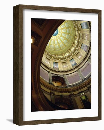 State Capitol, Lansing, Michigan, USA-null-Framed Photographic Print