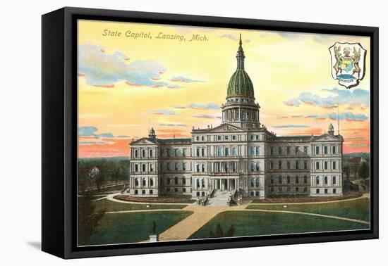 State Capitol, Lansing, Michigan-null-Framed Stretched Canvas