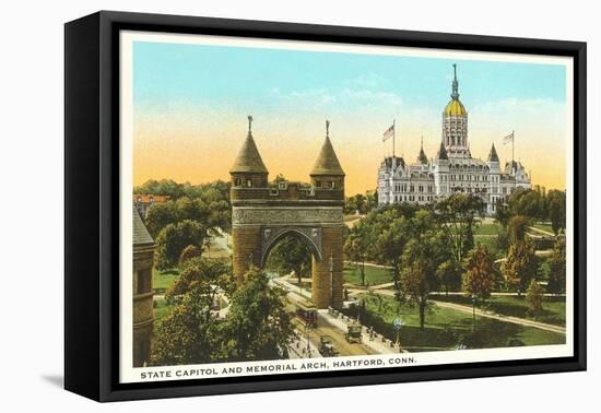 State Capitol, Memorial Arch, Hartford, Connecticut-null-Framed Stretched Canvas