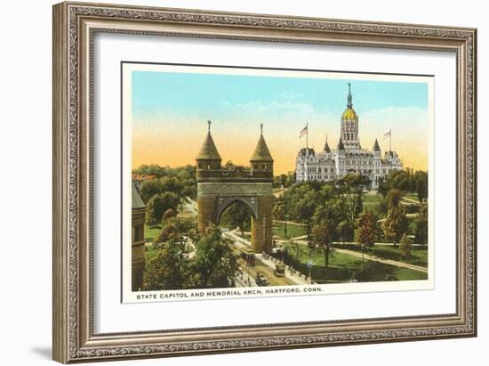 State Capitol, Memorial Arch, Hartford, Connecticut-null-Framed Art Print