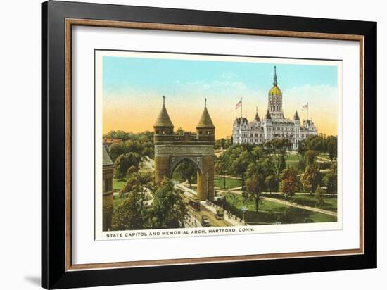 State Capitol, Memorial Arch, Hartford, Connecticut-null-Framed Art Print