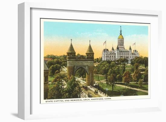 State Capitol, Memorial Arch, Hartford, Connecticut-null-Framed Art Print