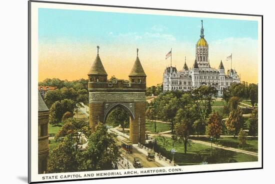 State Capitol, Memorial Arch, Hartford, Connecticut-null-Mounted Art Print