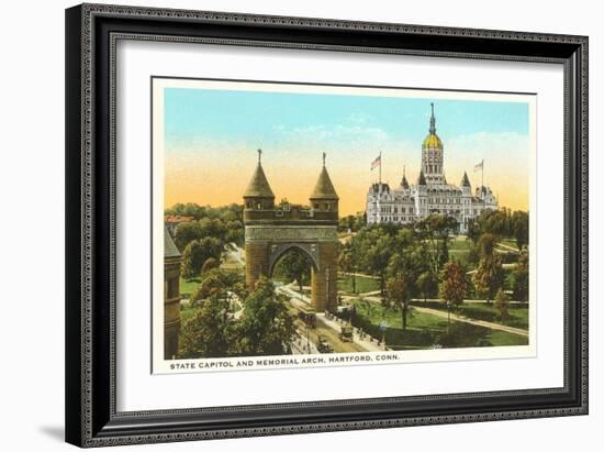 State Capitol, Memorial Arch, Hartford, Connecticut-null-Framed Art Print