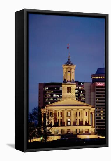 State Capitol of Tennessee, Nashville at Dusk-Joseph Sohm-Framed Premier Image Canvas