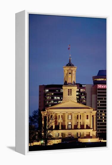 State Capitol of Tennessee, Nashville at Dusk-Joseph Sohm-Framed Premier Image Canvas