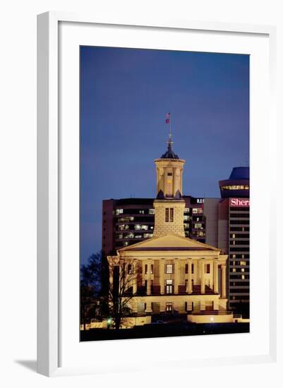 State Capitol of Tennessee, Nashville at Dusk-Joseph Sohm-Framed Photographic Print