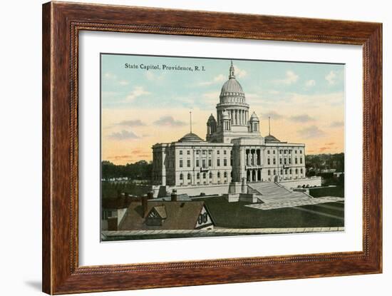 State Capitol, Providence, Rhode Island-null-Framed Art Print