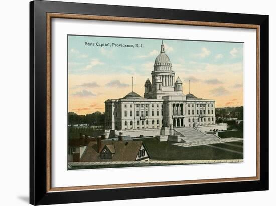 State Capitol, Providence, Rhode Island-null-Framed Art Print