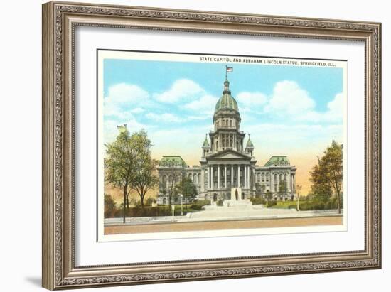 State Capitol, Springfield, Illinois-null-Framed Art Print