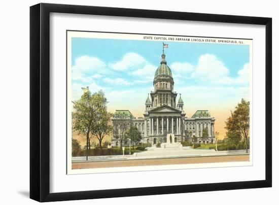 State Capitol, Springfield, Illinois-null-Framed Art Print