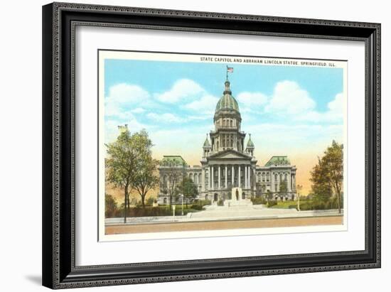 State Capitol, Springfield, Illinois-null-Framed Art Print