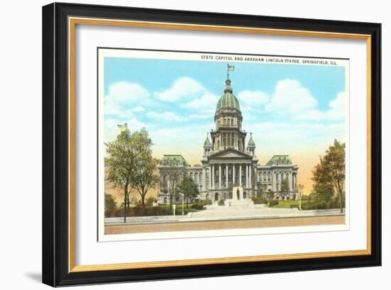 State Capitol, Springfield, Illinois-null-Framed Art Print