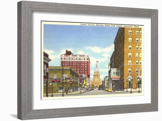 State Capitol, Springfield, Illinois-null-Framed Art Print