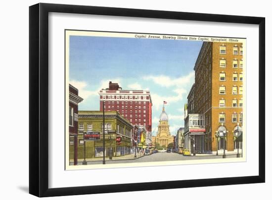 State Capitol, Springfield, Illinois-null-Framed Art Print