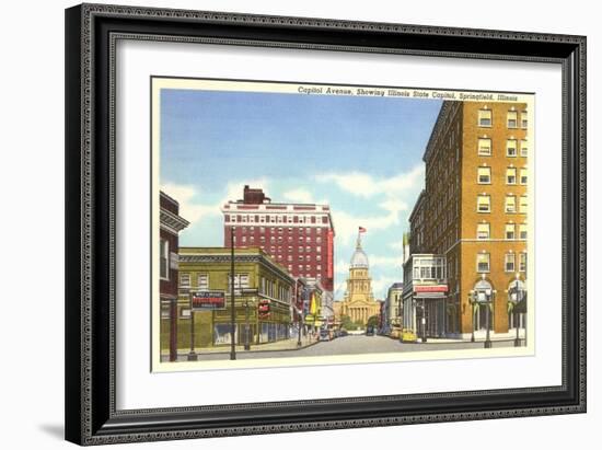 State Capitol, Springfield, Illinois-null-Framed Premium Giclee Print