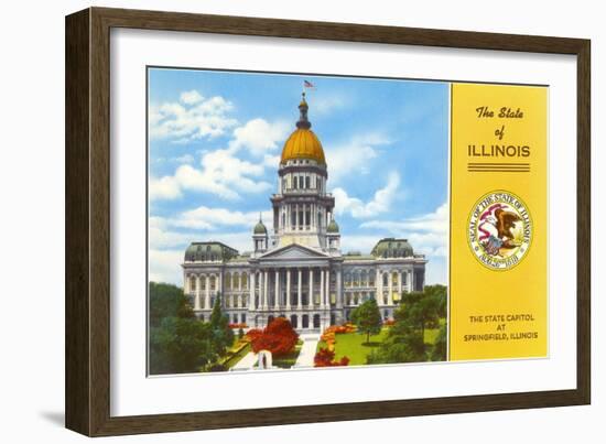 State Capitol, Springfield, Illinois-null-Framed Art Print