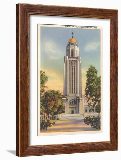 State Capitol Tower, Lincoln, Nebraska-null-Framed Art Print