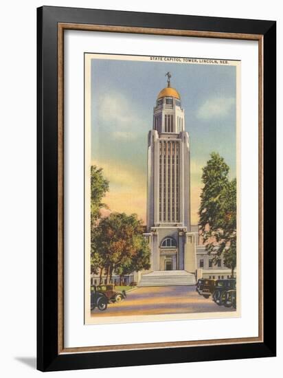 State Capitol Tower, Lincoln, Nebraska-null-Framed Art Print