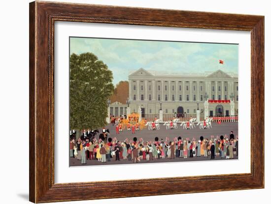 State Coach Leaving Buckingham Palace-Vincent Haddelsey-Framed Giclee Print