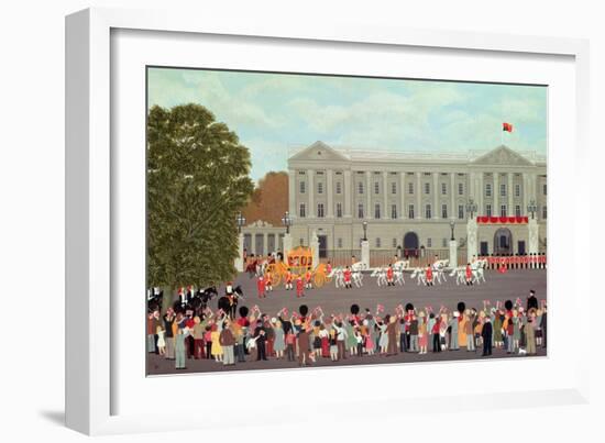 State Coach Leaving Buckingham Palace-Vincent Haddelsey-Framed Giclee Print