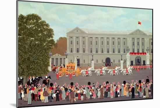 State Coach Leaving Buckingham Palace-Vincent Haddelsey-Mounted Giclee Print