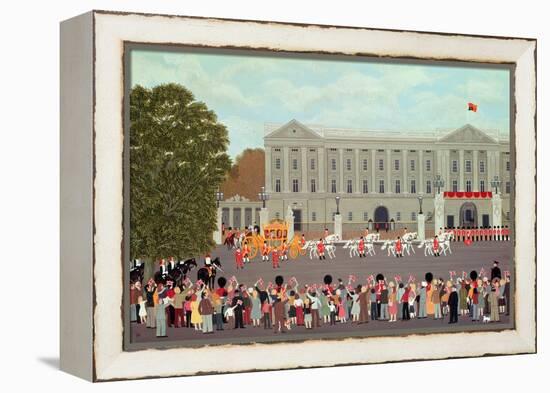 State Coach Leaving Buckingham Palace-Vincent Haddelsey-Framed Premier Image Canvas