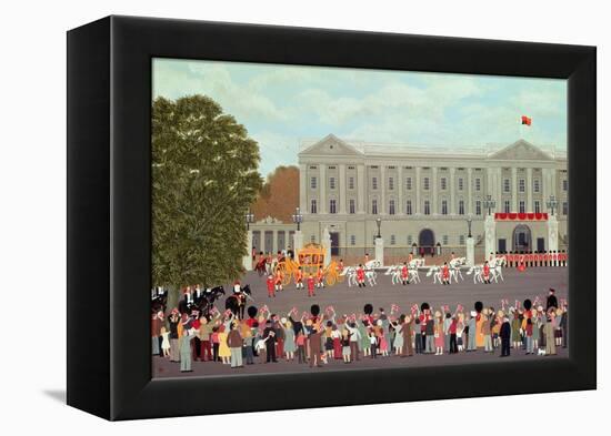 State Coach Leaving Buckingham Palace-Vincent Haddelsey-Framed Premier Image Canvas