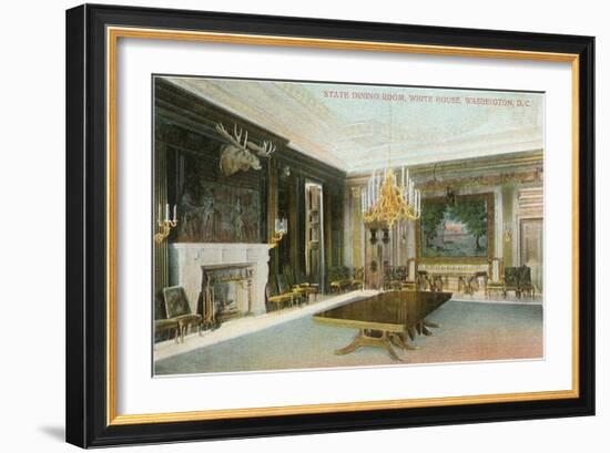 State Dining Room, White House, Washington D.C.-null-Framed Premium Giclee Print