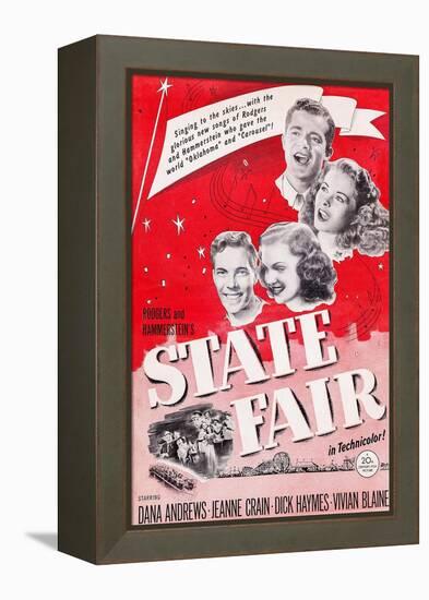 State Fair, from Top: Dana Andrews, Jeanne Crain, Vivian Blaine, Dick Haymes, 1945-null-Framed Stretched Canvas