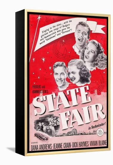 State Fair, from Top: Dana Andrews, Jeanne Crain, Vivian Blaine, Dick Haymes, 1945-null-Framed Stretched Canvas